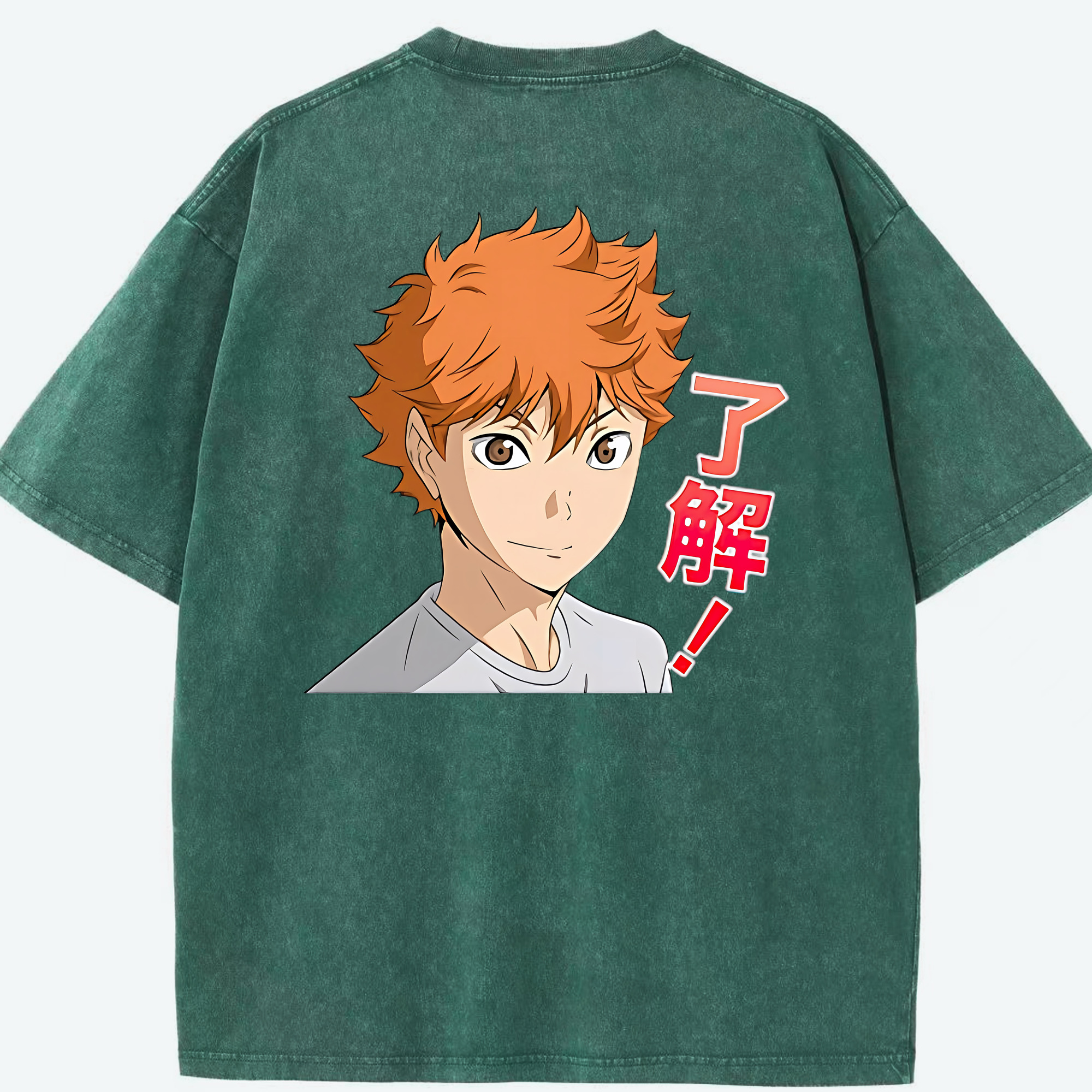 （画像用） ハイキュー!! Haikyu!! 綿100% ヴィンテージ風 半袖Tシャツ（背面プリント）
